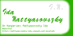 ida mattyasovszky business card